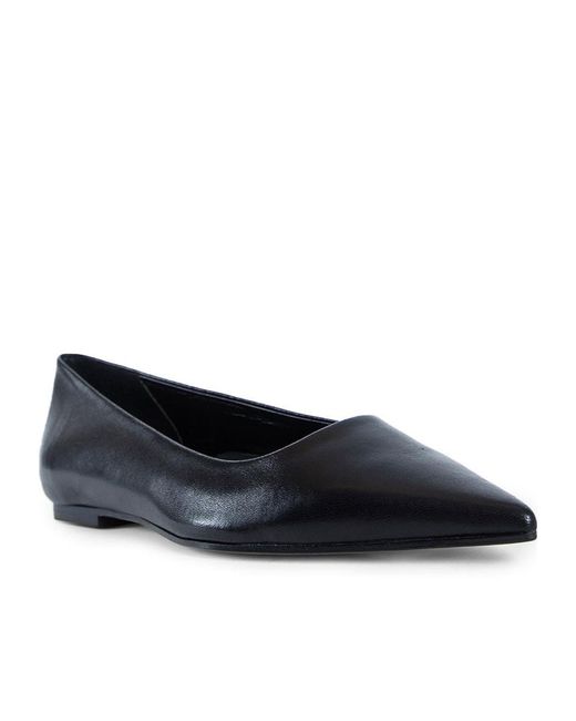 Aeyde Black Pointed Toe Flats