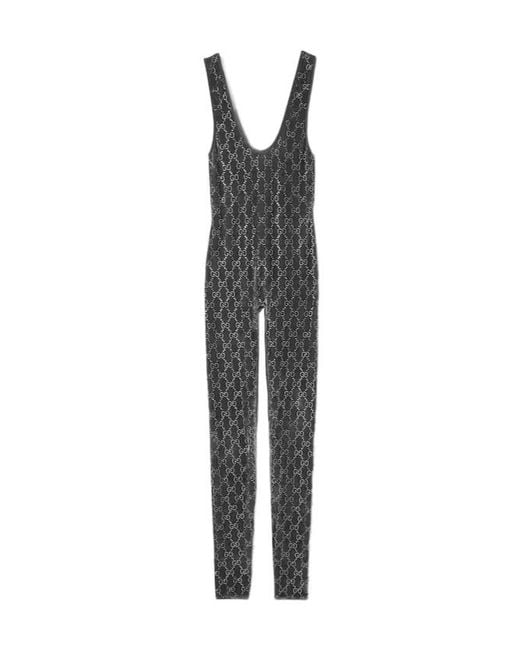 Gucci Multicolor Gg Embellished Embroidered Jumpsuit