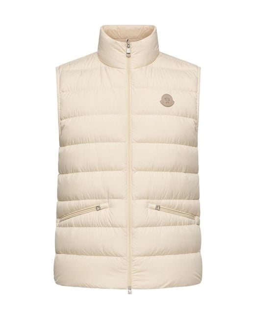 Moncler Natural Lechtal Zip-Up Padded Gilet for men