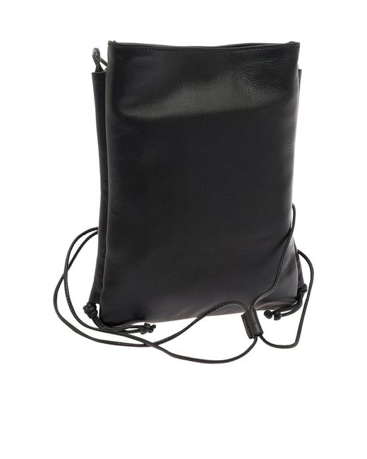 Hereu Black Trena Interwoven Designed Crossbody Bag for men