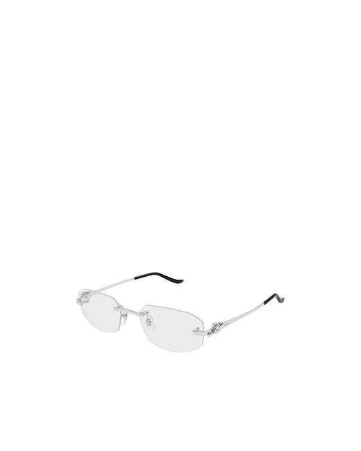 Cartier White Frameless Glasses