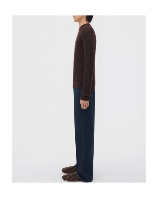 Bottega Veneta Black Wool Mohair Lace Effect Pullover for men