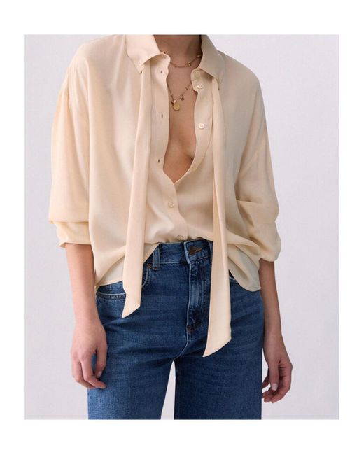 Liu Jo Natural Blouse With Bow
