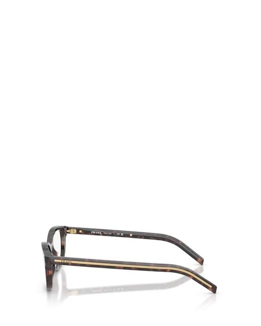 Prada White Eyewear Oval Frame Glasses