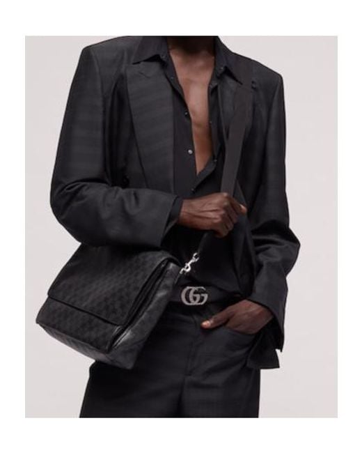 Gucci Black Essence Classic Medium Crossbody Bag for men