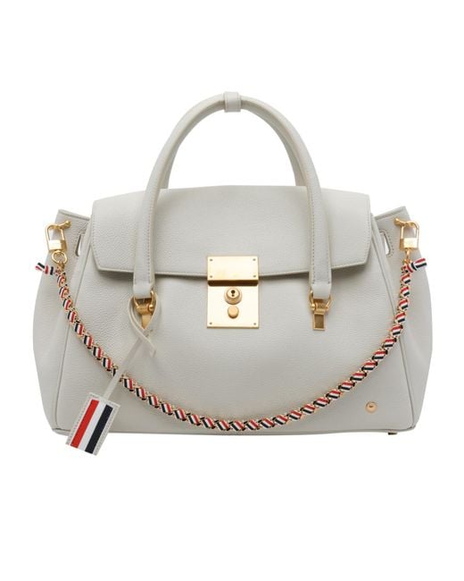 Thom Browne White Mrs.Thom Rwb Stripe Luggage Bag