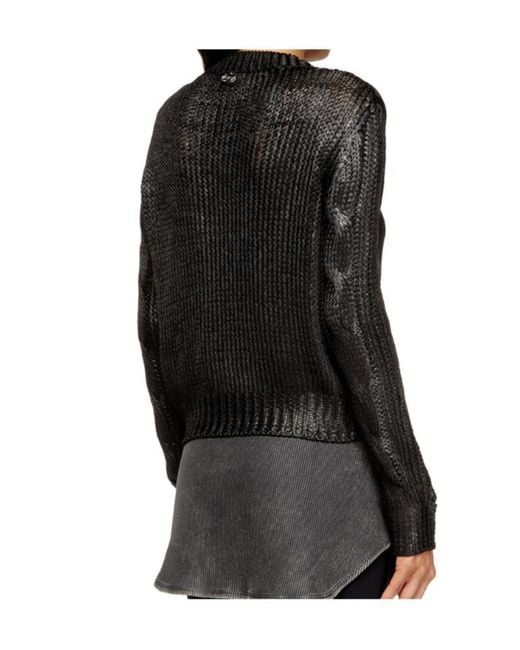 DIESEL Black "Miccha" Round Neck Sweater