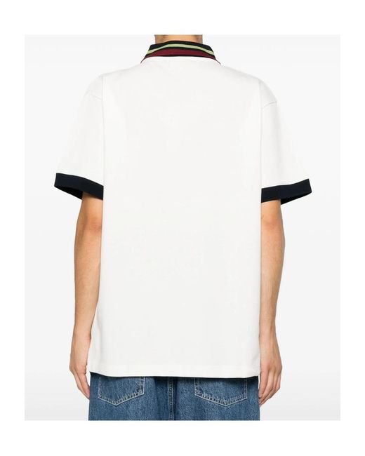 Drole de Monsieur White Short-Sleeved Polo Shirt for men