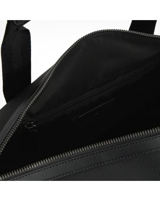 Tommy Hilfiger Black Logo-Patch Holdall Bag for men