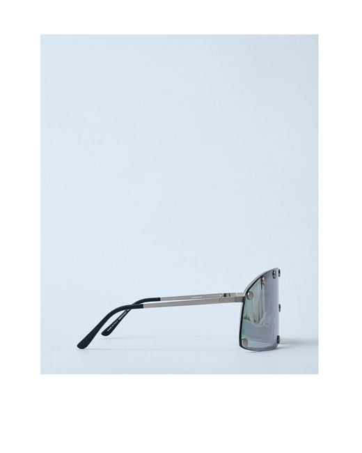Rick Owens Blue Shield Frame Sunglasses for men