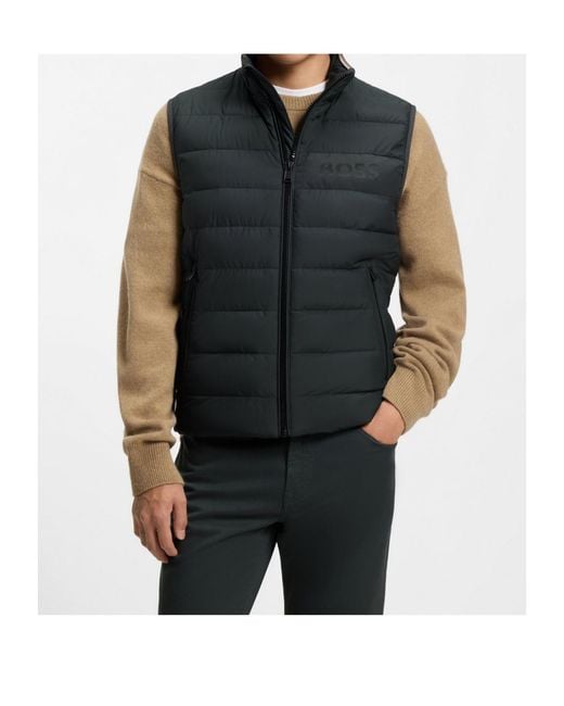 Boss Black Boss Zip-Up Quilted Gilet for men