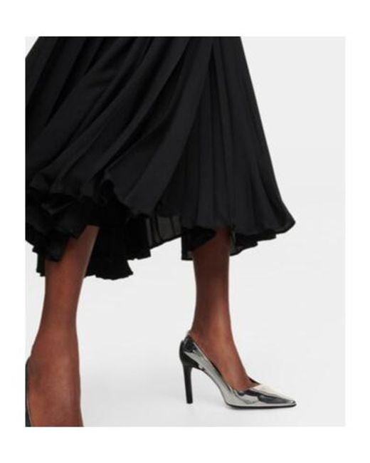 Christopher Kane Black Pleated Midi Dress