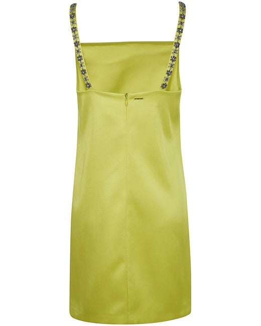 Twinset Green Duchesse Embellished Short Dress