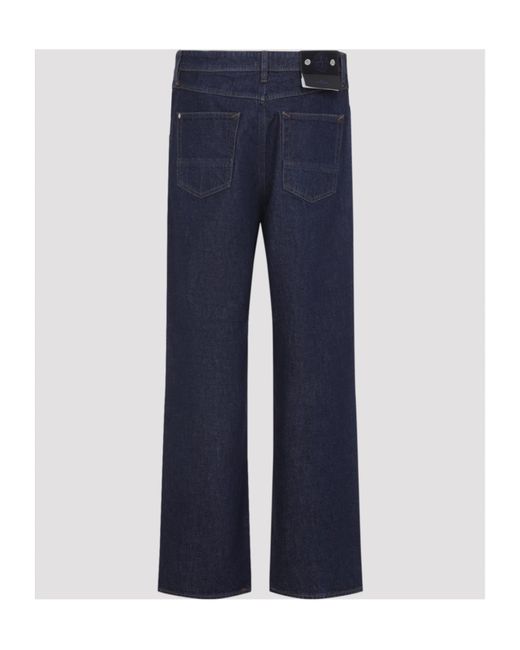Stone Island Blue Logo Patch Straight Leg Jeans for men