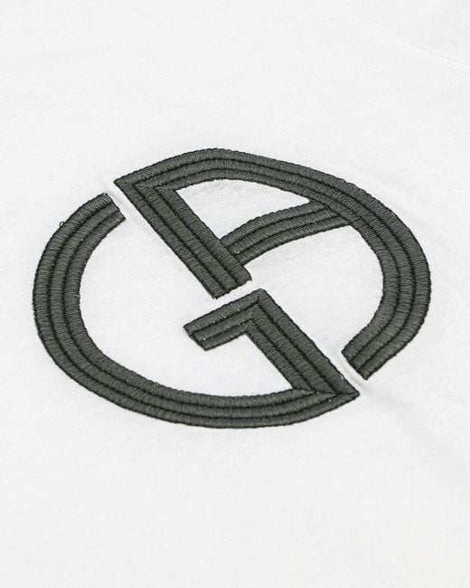 Giorgio Armani White Logo Details T-Shirt for men