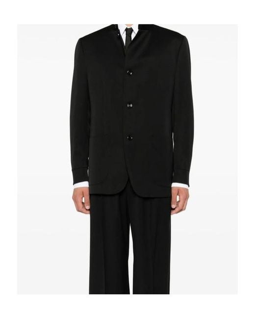 Lardini Black Long-Sleeve Blazer for men