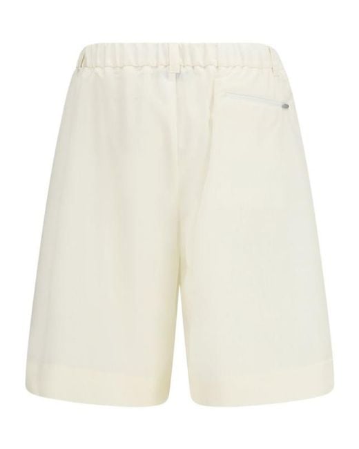 Herno White Laminar Elastic-Waist Tailored Shorts for men