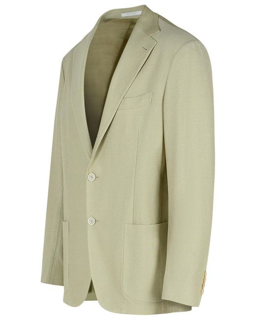Eleventy Green Single-Breasted Blazer for men