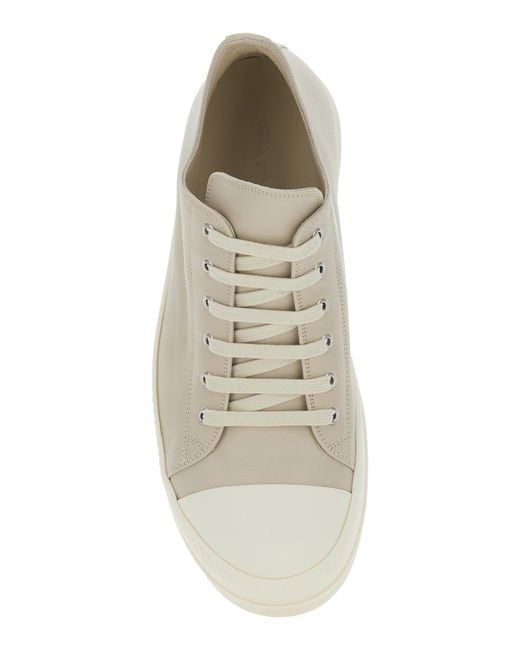 Rick Owens White Temple Low Sneakers for men