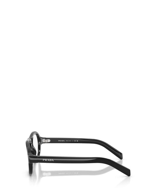 Prada White Eyewear Oval Frame Glasses