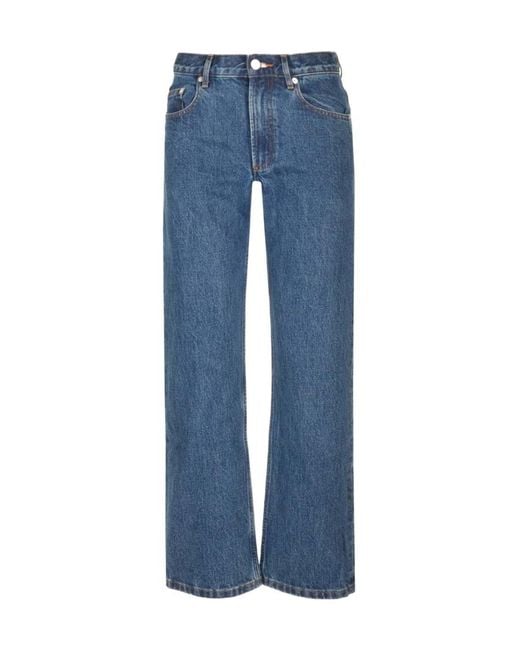 A.P.C. Blue Relaxed Straight-Leg Jeans