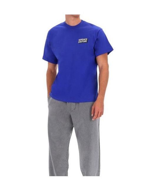 Versace Blue Jeans Couture Logo Patch T-Shirt for men