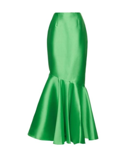 Solace London Green Felicity Twill Midi Skirt