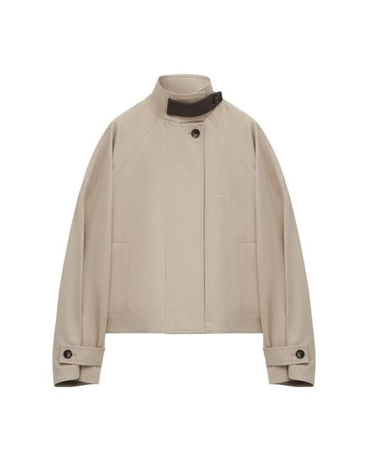 Loewe Natural Cropped Cotton And Silk Polo Shirt