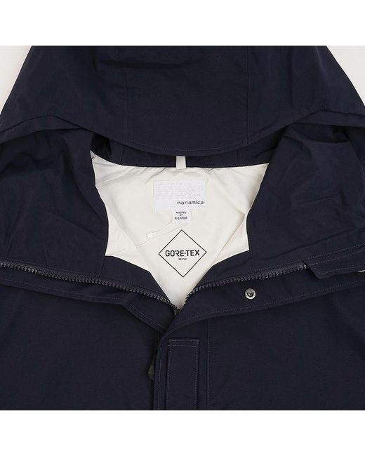Nanamica Blue 2L Hooded Jacket for men