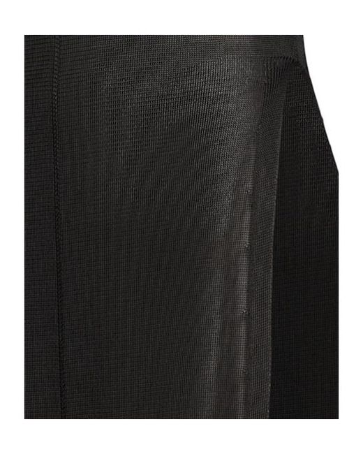 Lemaire Black Shiny Viscose Column Dress W/ Slits