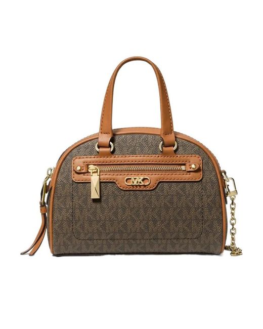 Michael Kors Brown Michael Williamsburg Logo Plaque Extra-Small Crossbody Bag