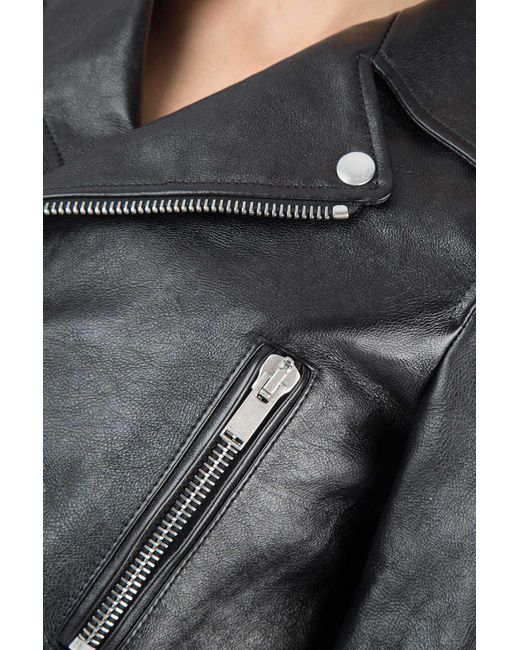 Saint Laurent Black Classic Leather Biker Jacket