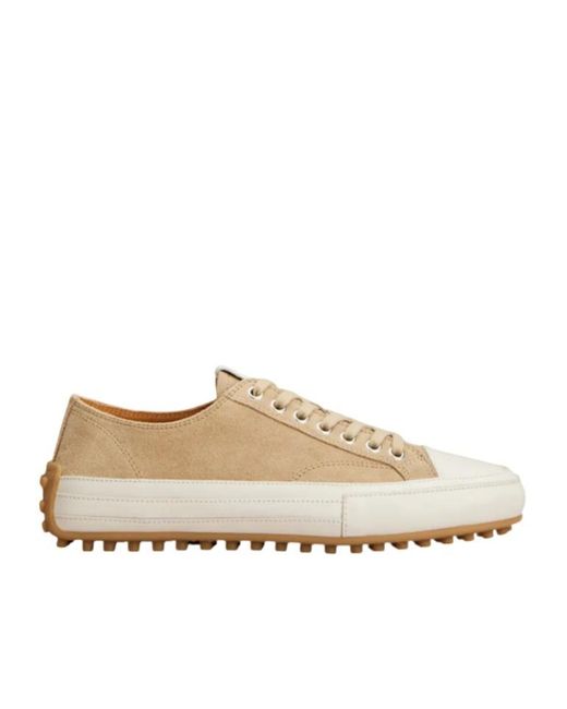 Tod's Natural Lace-Up Low-Top Casual Shoes