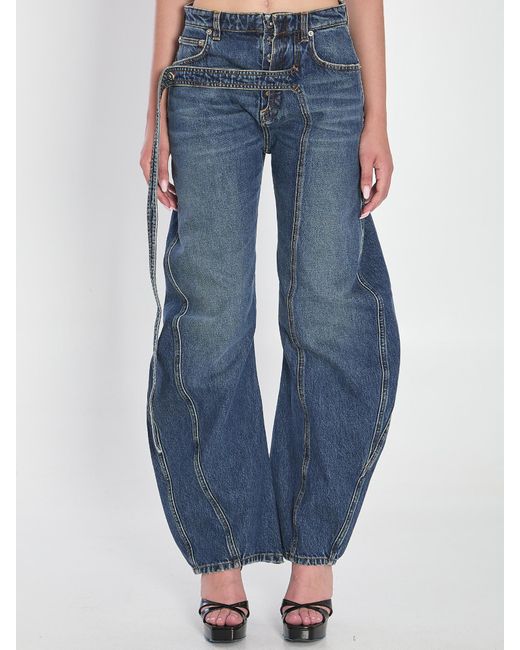 Jean Paul Gaultier Blue Strap Jeans