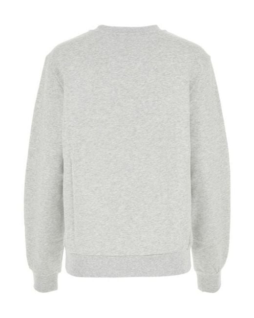A.P.C. Gray Logo Embroidered Crewneck Sweatshirt