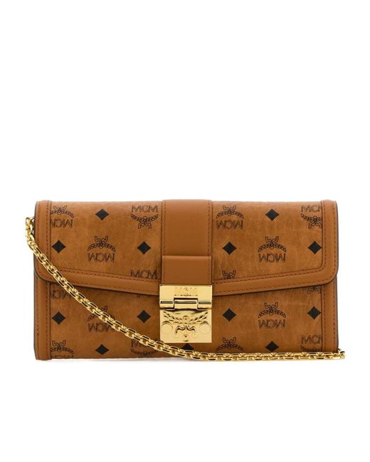MCM Brown Tracy Chained Wallet