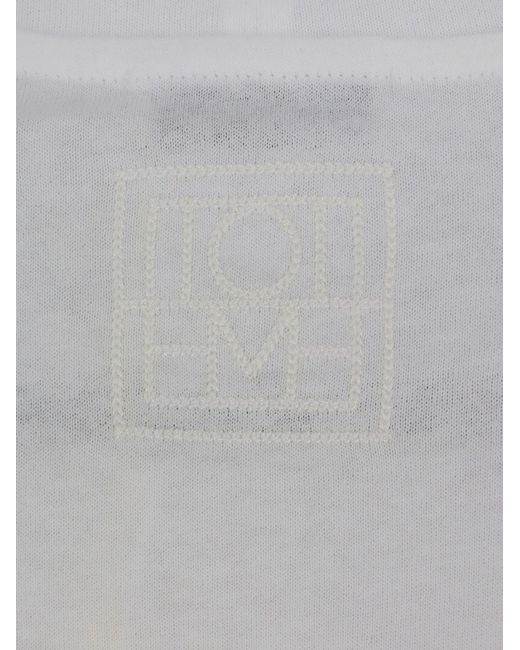 Totême White Totême Crewneck Short-Sleeved T-Shirt
