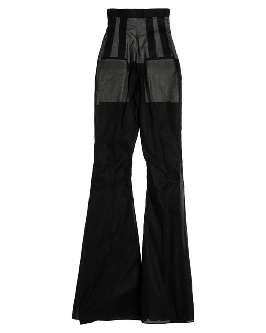 Rick Owens Black Minimalist Solid Color Flared Pants