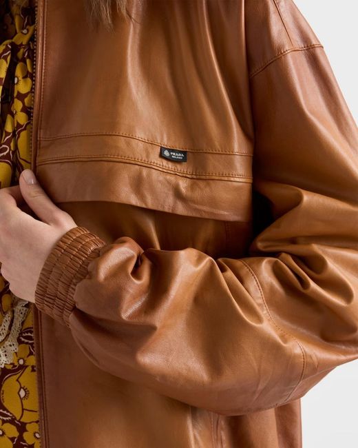 Prada Brown Nappa Leather Jacket