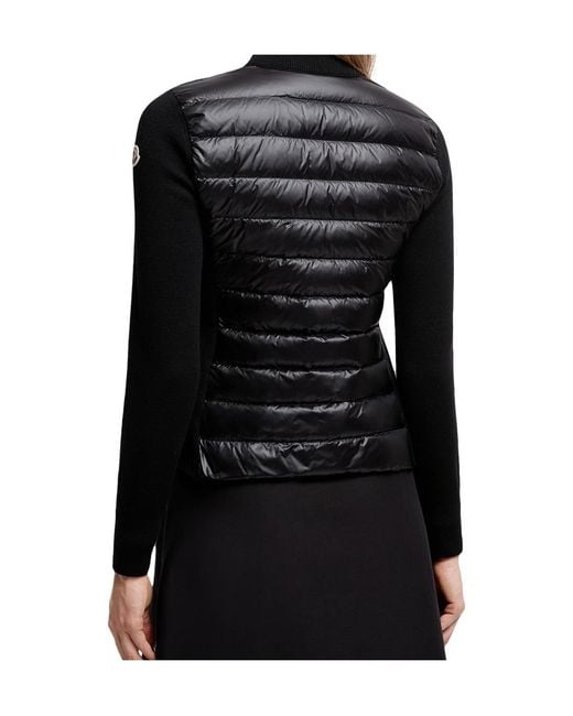 Moncler Black Padded Cardigan