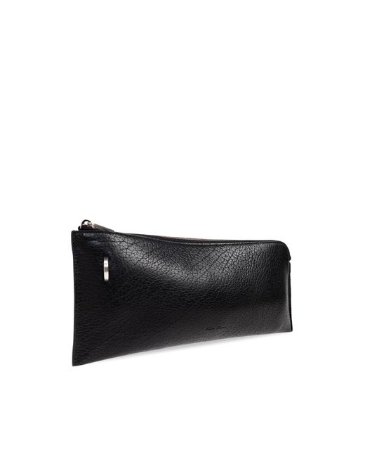 Rick Owens Black Logo Embossed Clutch Bag for men