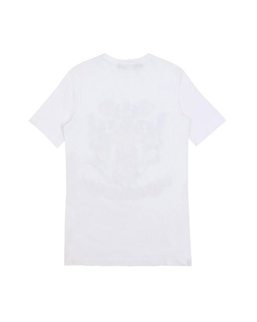 Moschino White T-Shirt With Round Neck And Short Sleeves