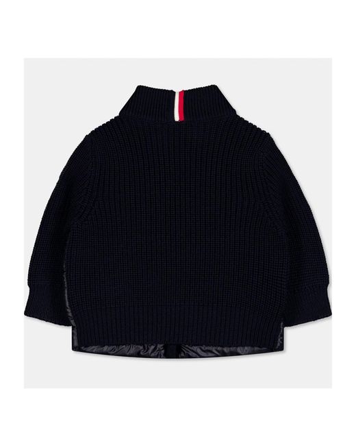 Moncler Blue Logo Patch Quilted Weatherproof Jacket