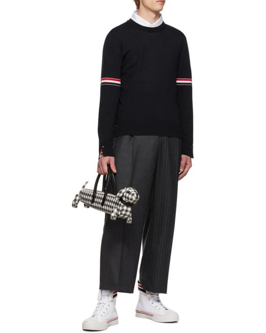 Thom Browne Black Rwb Knitted Jumper for men