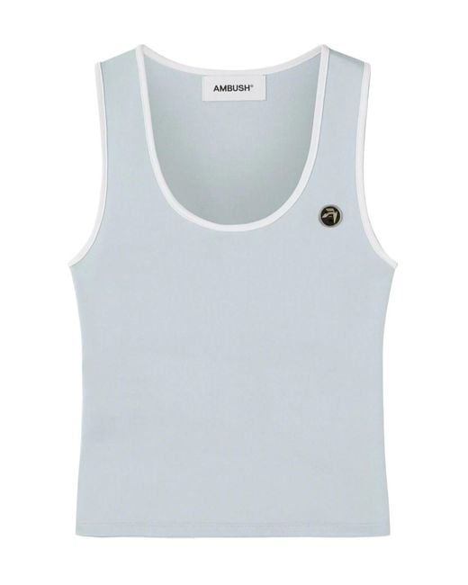 Ambush Gray Heart-Motif Cut-Out Sleeveless Top