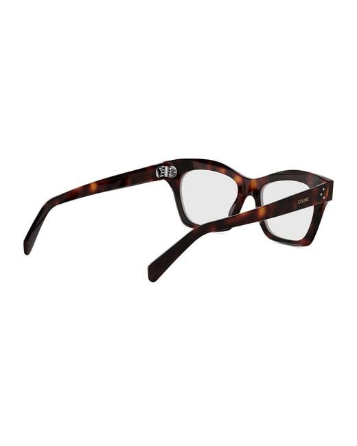 Céline White Full-Rimmed Plano Lenses