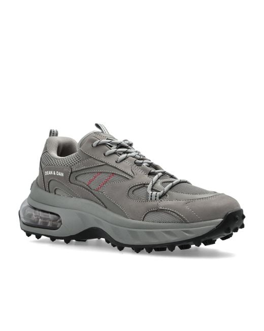 DSquared² Gray Lace-Up Bubble Sneakers for men