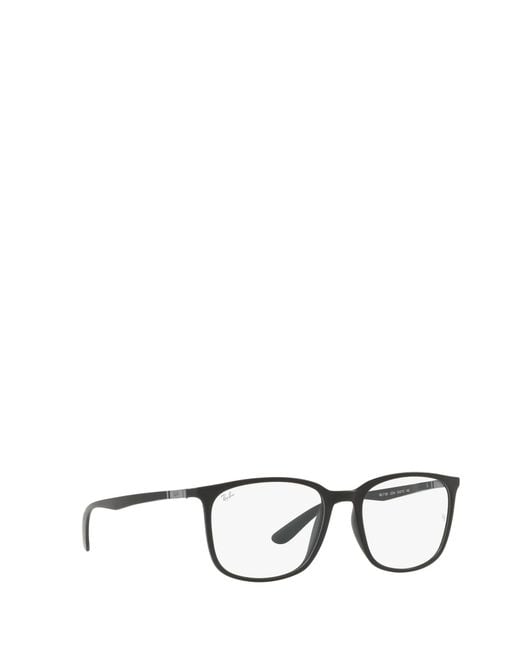 Ray-Ban White Square Frame Glasses for men