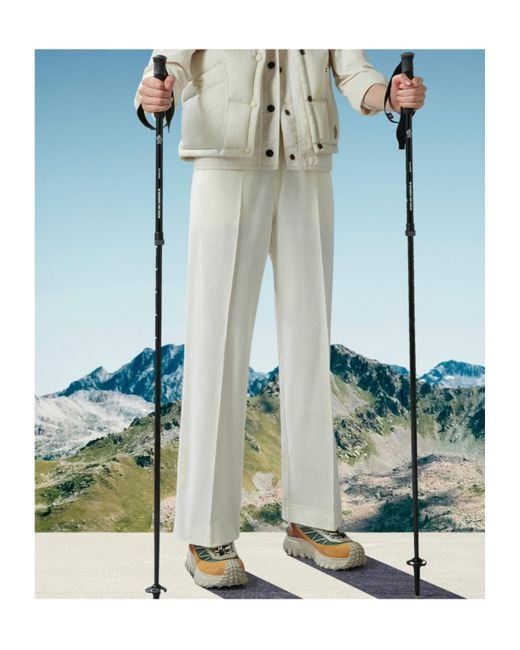 Moncler Gray Grenoble Logo Embroidered Drawstring Pants