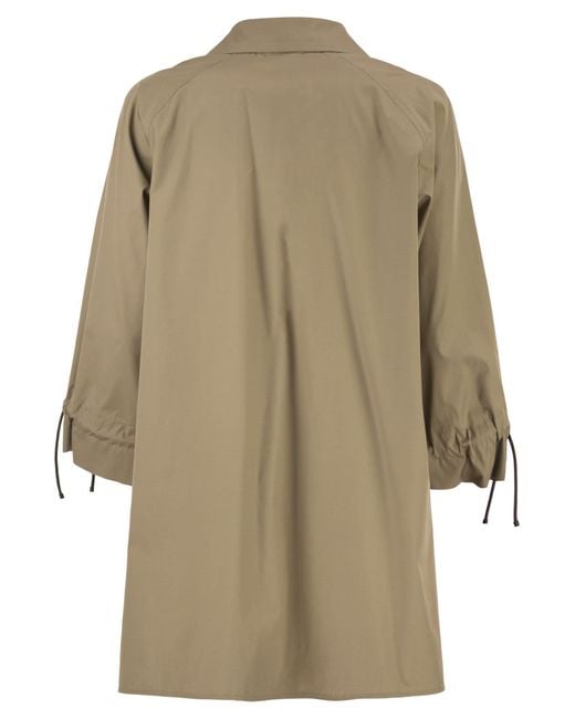 Max Mara Natural Mxmadorni Long-Sleeve Drawstring Top
